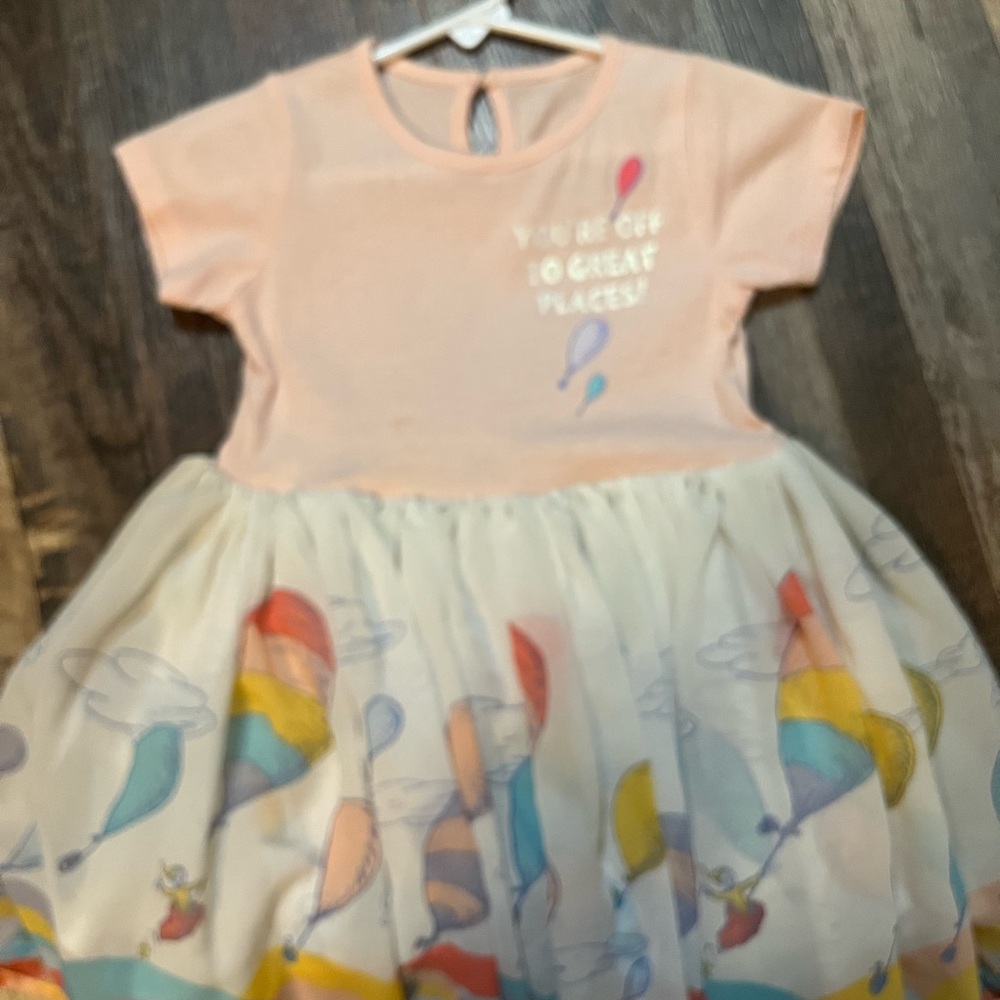 Dr. Seuss Pink and White Balloon Print Dress